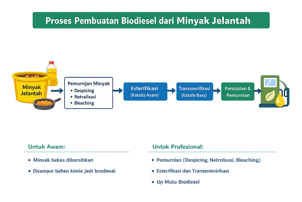 Flowchart Biodiesel dari Minyak Jelantah